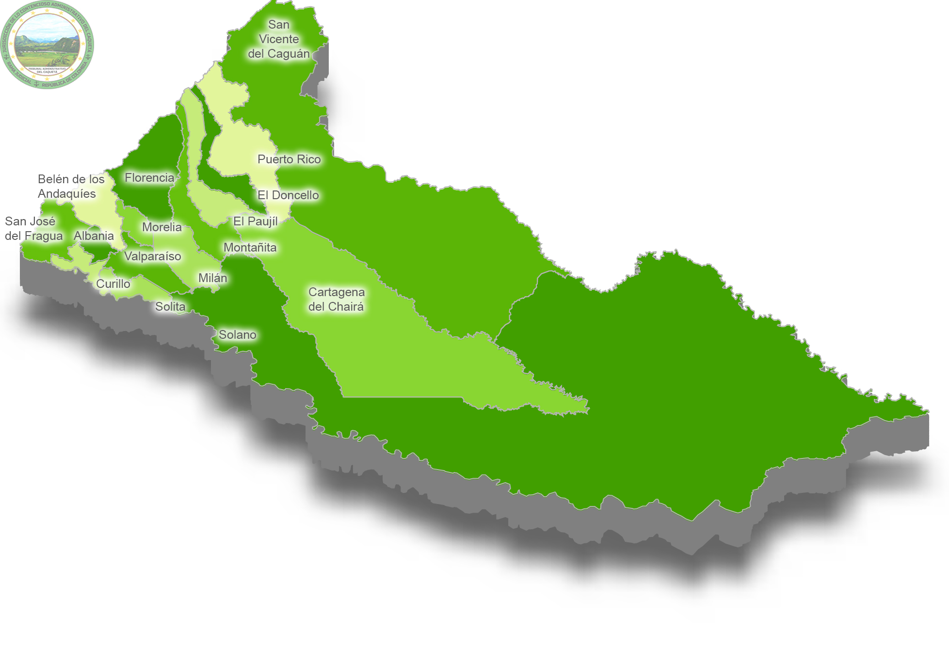 Mapa del Caquetá